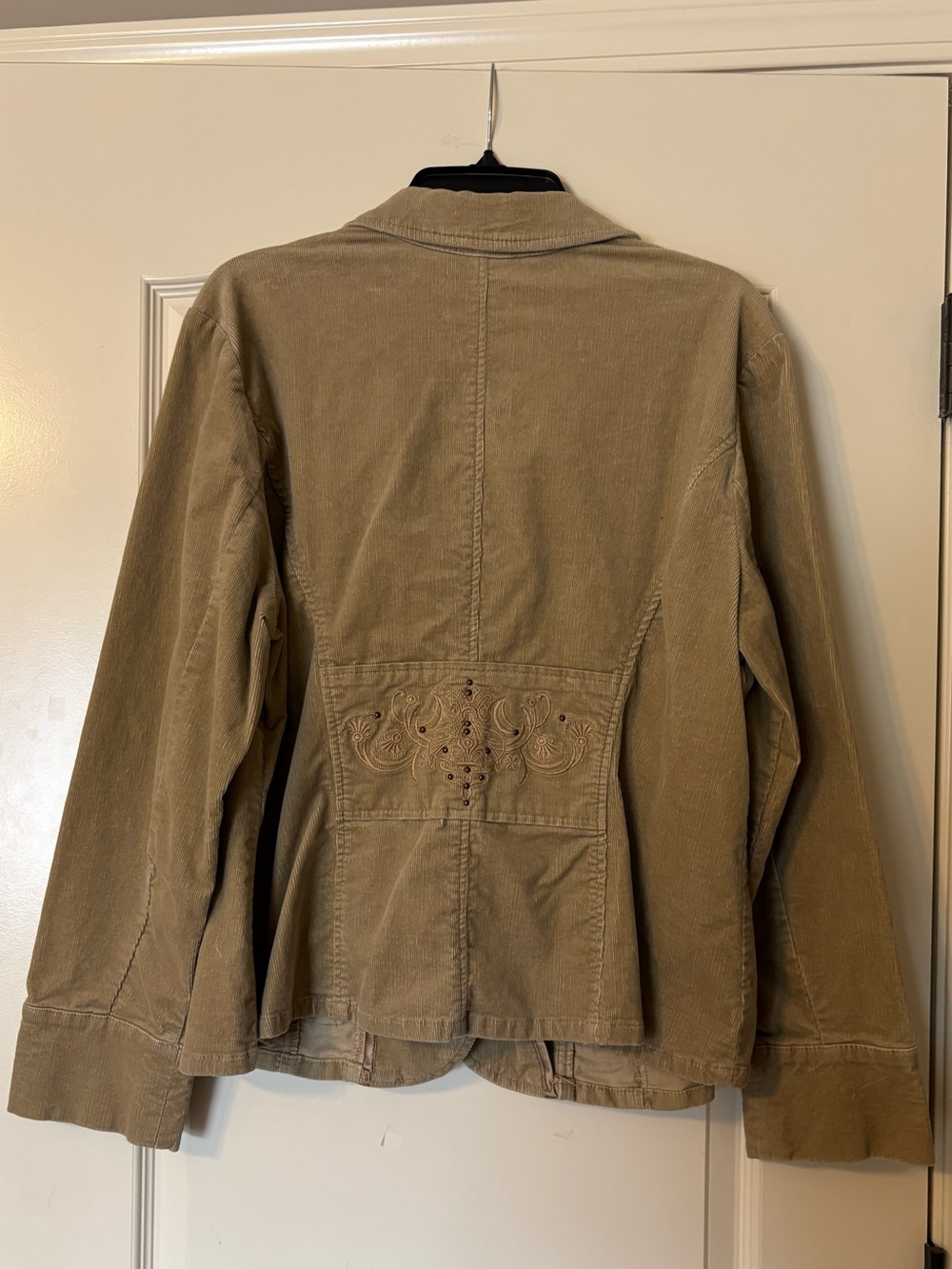 Venezia Corduroy Blazer in Light Tan - Picture 2 of 7